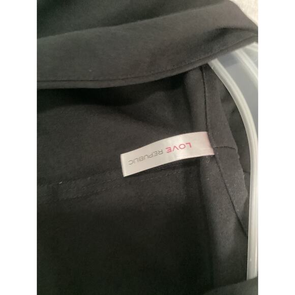 Love Republic Black Asymmetrical Blazer Jacket Sleeves Small Women’s - Picture 3 of 5